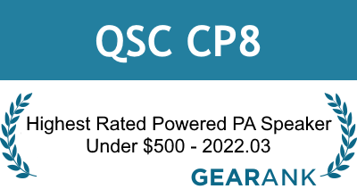 QSC CP8: Highest Rated Powered PA Speaker Under $500- 2022.03