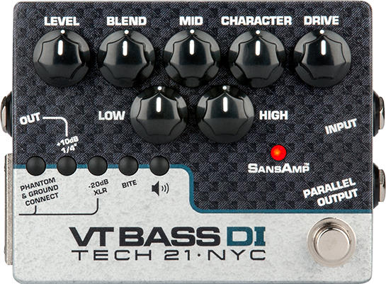 Tech 21 SansAmp Character VT Bass DI Preamp Pedal