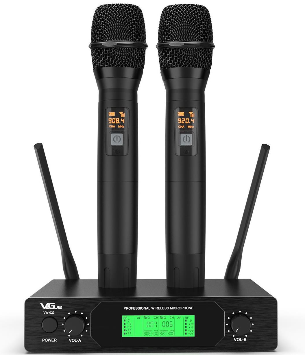 VeGue VW-022 UHF Wireless Microphone System - 2 Mics
