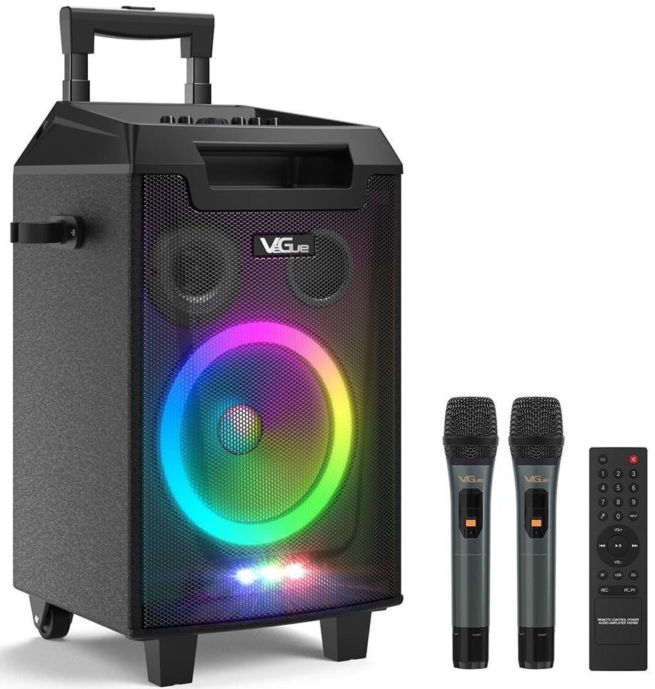 VeGue VS-0866 Battery Powered PA System with 8'' Subwoofer