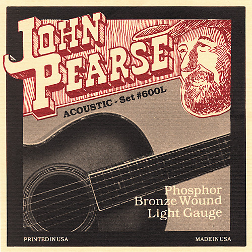 John Pearse 600L Phosphor Bronze Acoustic Guitar Strings
