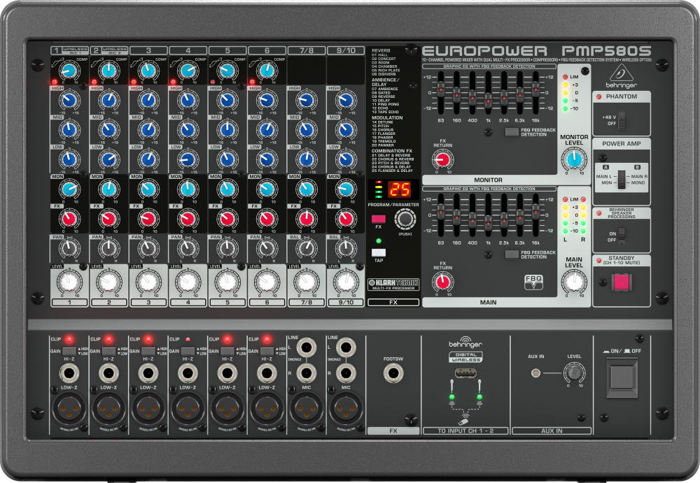 Behringer Europower PMP580S 10-Channel 500W Powered Mixer
