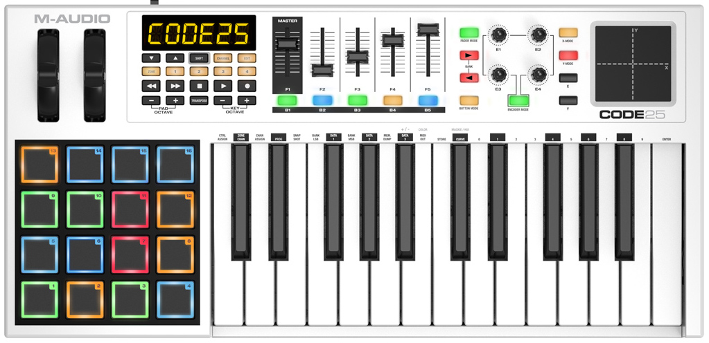 M-Audio Code 25 key USB MIDI Controller With X/Y Pad