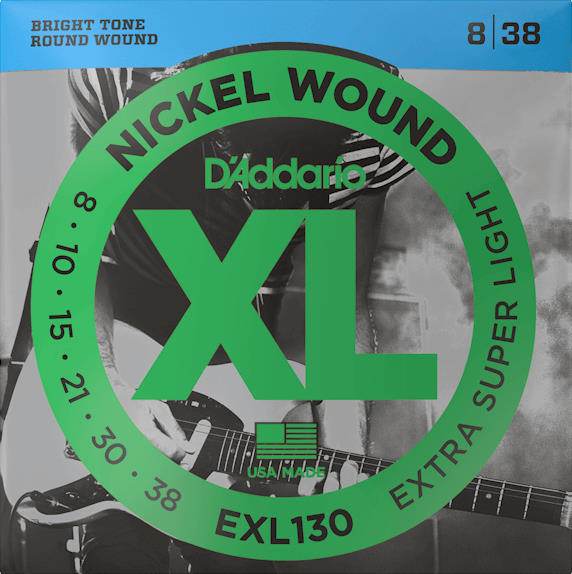 D'Addario EXL130 Nickel Wound Electric Guitar Strings (Extra Super Light Gauge)
