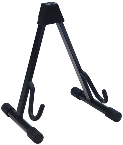 Gemini GTST-01 A-Frame Electric and Acoustic Portable Universal Adjustable Professional Guitar Stand Black 