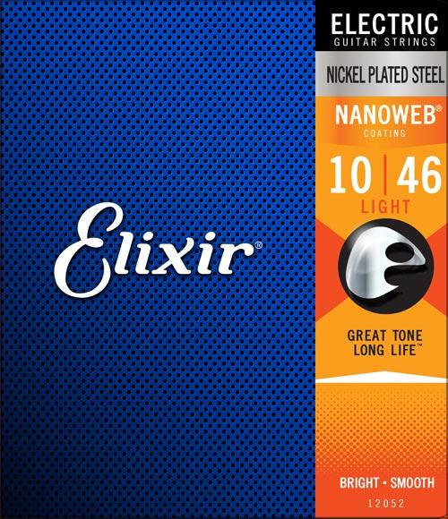 Elixir Strings 12052 Nanoweb Electric Guitar Strings (Light Gauge)