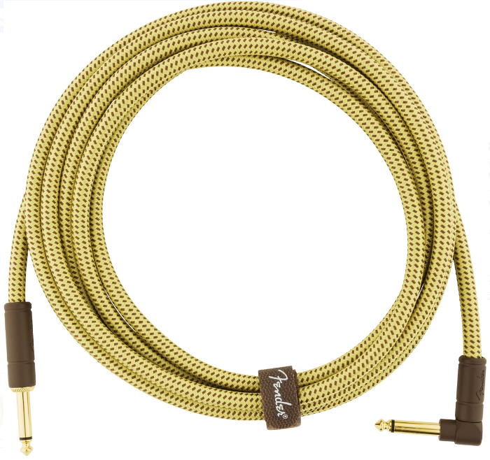 Fender Deluxe Series Tweed Straight to Right Angle Instrument Cable