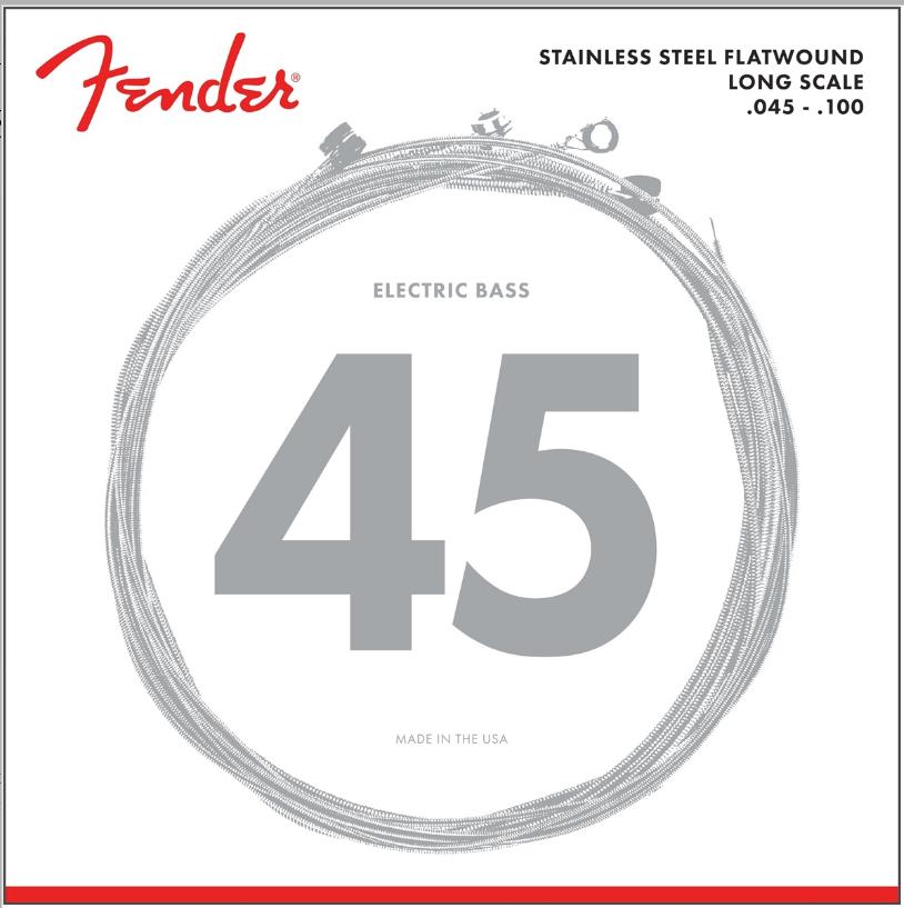 Fender 9050L Stainless Steel Flatwound Light Long Scale Bass Guitar Strings
