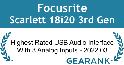 Focusrite Scarlett 18i20 3rd Gen: Highest Rated USB Audio Interface With 8 Analog Inputs - 2022.03