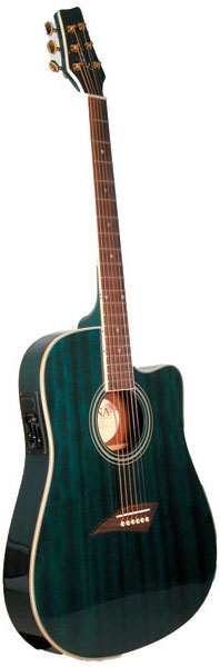 Kona K2TBL 6 String Acoustic-Electric Guitar