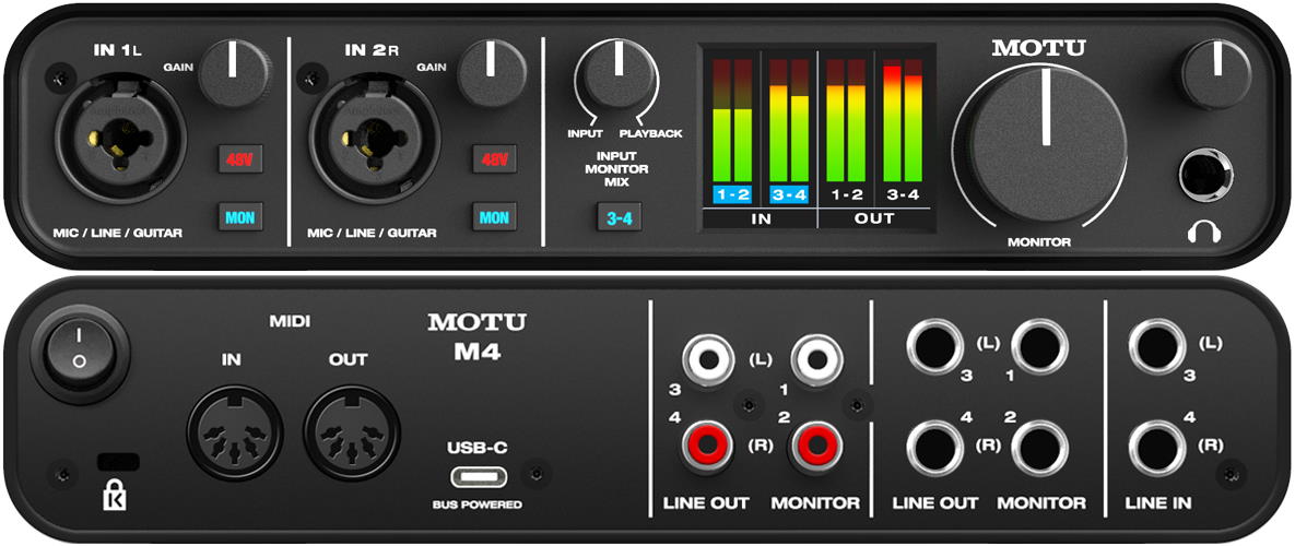 MOTU M4 4-Channel USB-C Audio Interface