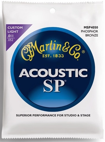 Martin MSP4050 SP 92/8 Phosphor Bronze Custom Light Acoustic Guitar Strings