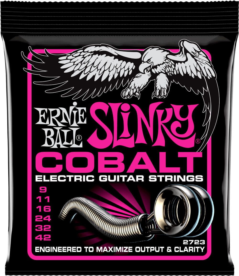 Ernie Ball 2723 Super Slinky Cobalt Electric Guitar Strings (Super Light Gauge)