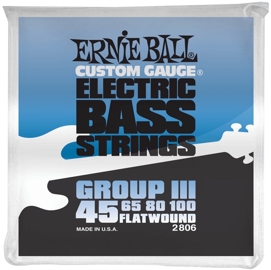 Ernie Ball 2806 Flat Wound Group III Electric Bass Guitar Strings
