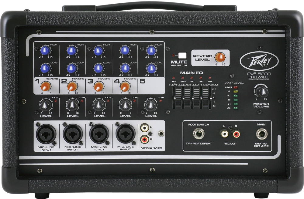Peavey PV 5300 5-Channel 200-Watts Peak Powered Mixer