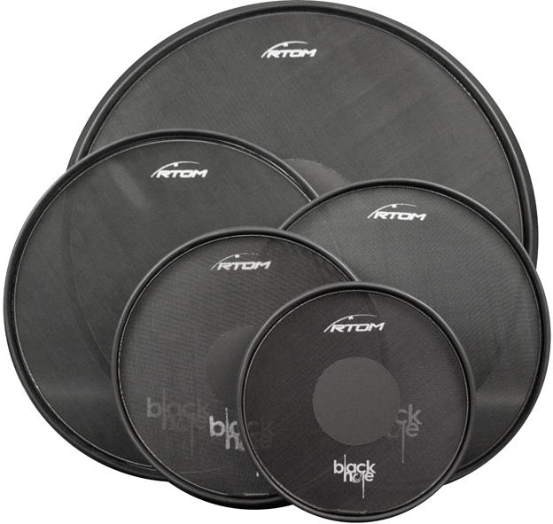 RTOM Black Hole 10/12/14/16/22 Drum Practice Pad Combo Pack
