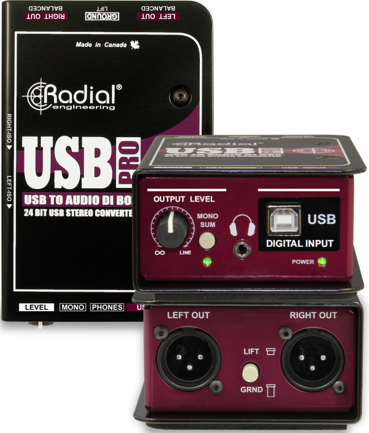 Radial USB-Pro 2-Channel Active DI Box