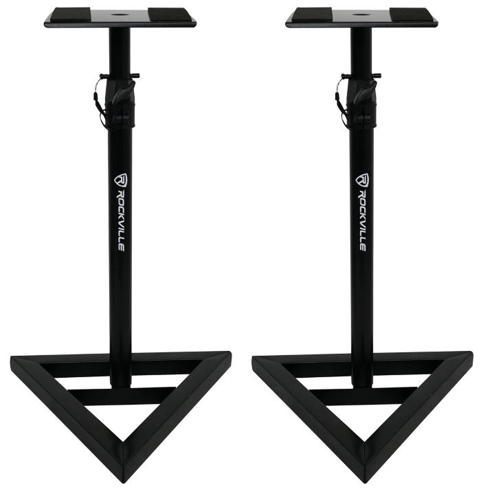 Rockville RVSM1 Pair of Near-Field Studio Monitor Stands w/ Adjustable Height