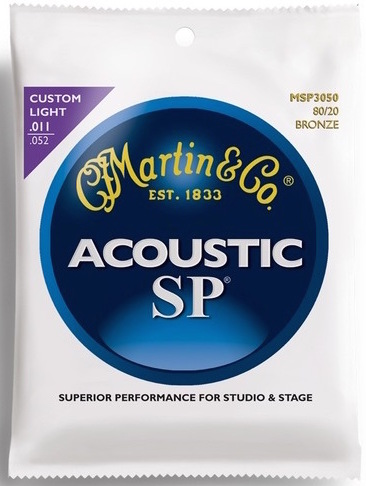 Martin MSP3050 SP 80/20 Bronze Custom Light Acoustic Guitar Strings