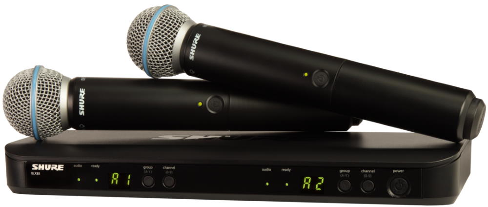 Shure BLX288/B58 Dual Channel Wireless Handheld Microphone System