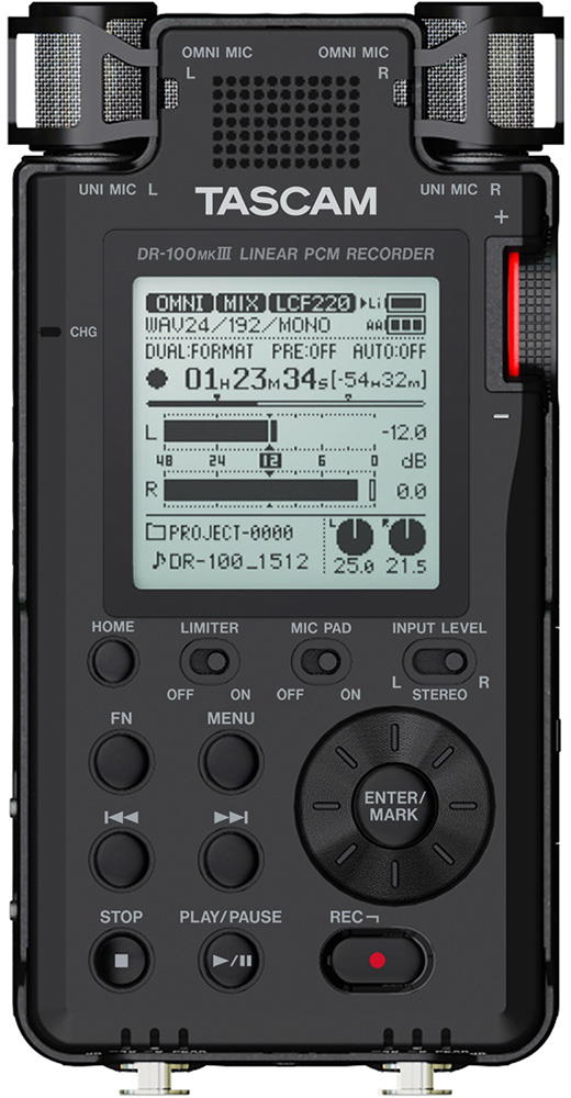 TASCAM DR-100MKIII Stereo Portable Handheld Recorder