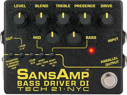 Tech 21 SansAmp Bass Driver DI V2 Preamp Pedal