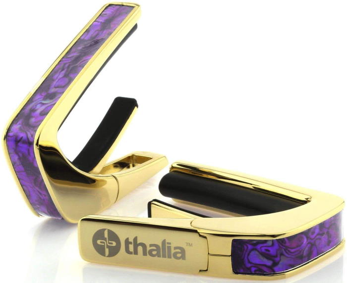 Thalia G200-PP Capo - 24k Gold Plated Finish with Purple Paua Inlay