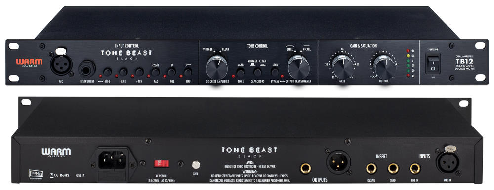 Warm Audio TB12 Black Tone Beast Microphone Preamp