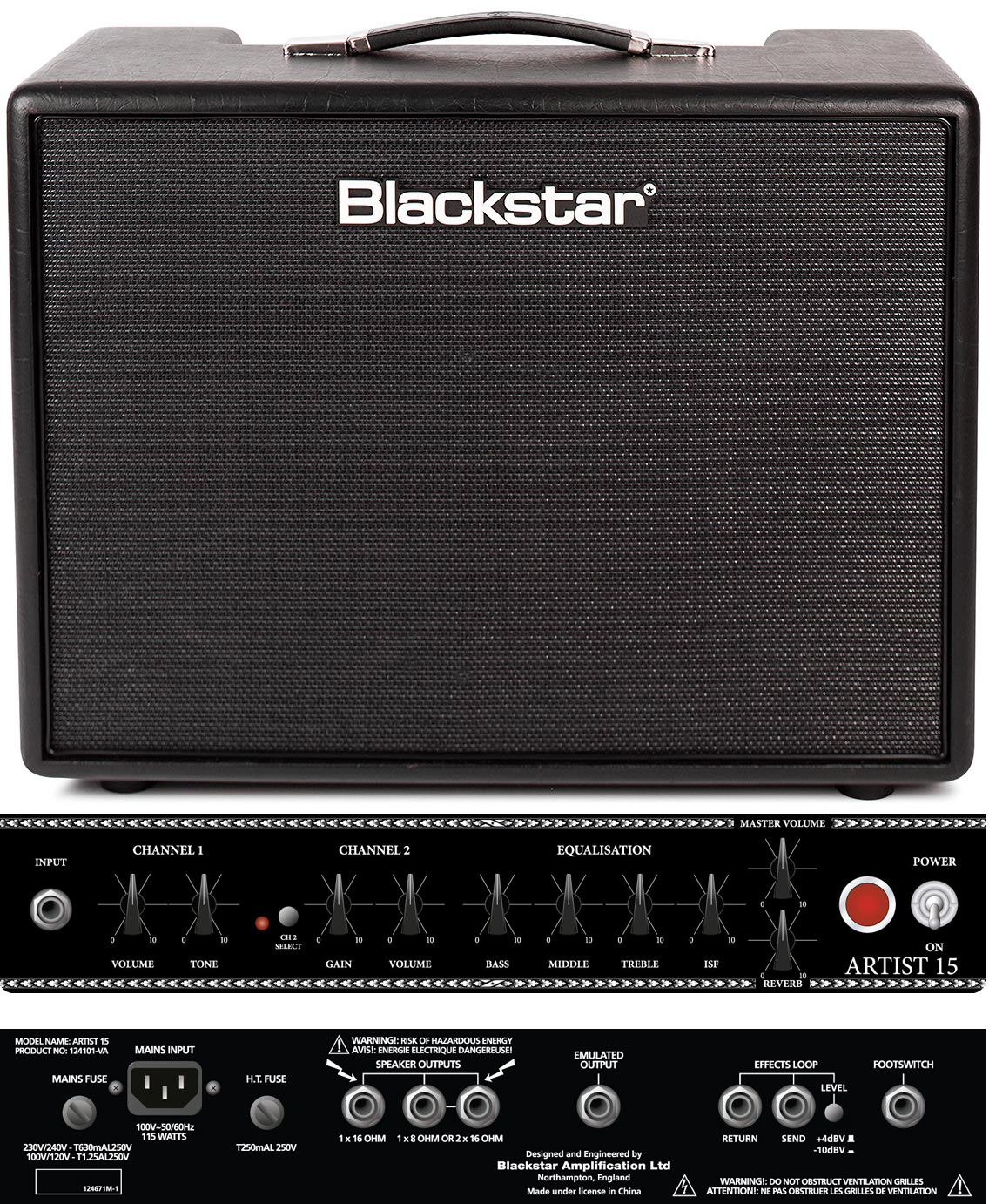 Blackstar Artist 15 Tube Combo Guitar Amp 15W 1x12