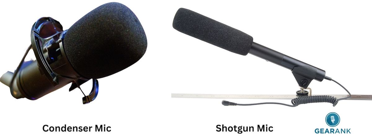 Condenser vs shotgun microphone