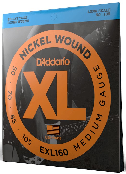 D'Addario EXL160 Nickel Wound Bass Guitar Strings (Medium/Heavy)