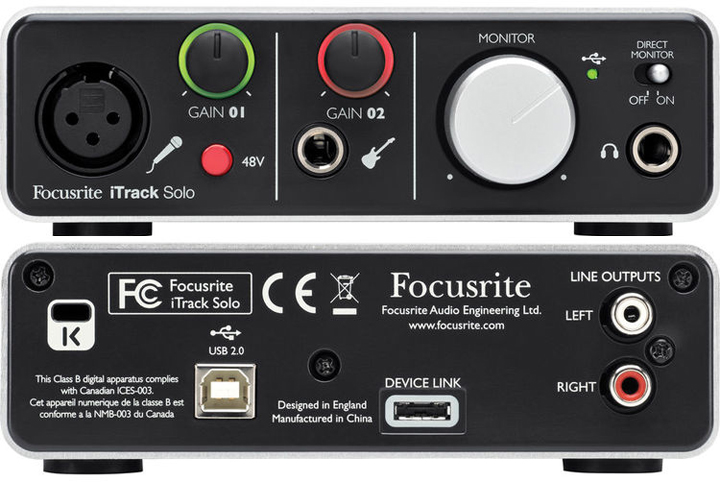 Focusrite iTrack Solo USB Audio Interface