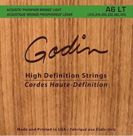 Godin Seagull A6 LT Phosphor Bronze Acoustic Guitar Strings 12-53 (Light)