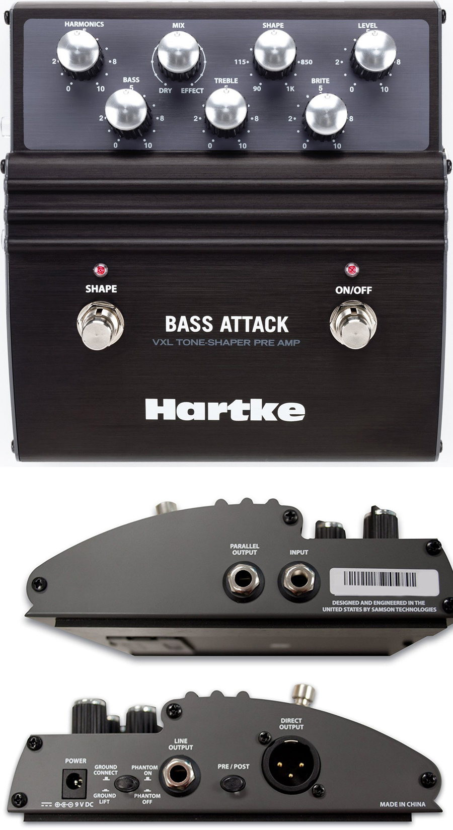 Hartke VXL Bass Attack Preamp DI Pedal (Discontinued) | Gearank