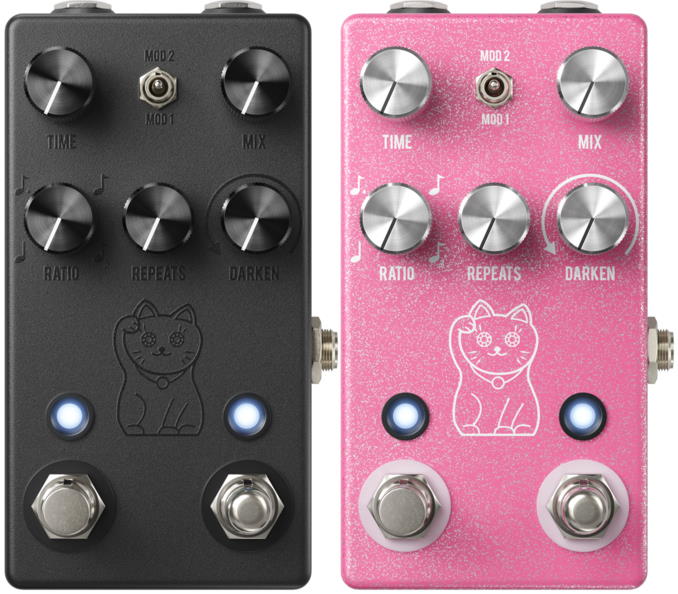 JHS Lucky Cat Digital Delay Pedal - Black & Pink