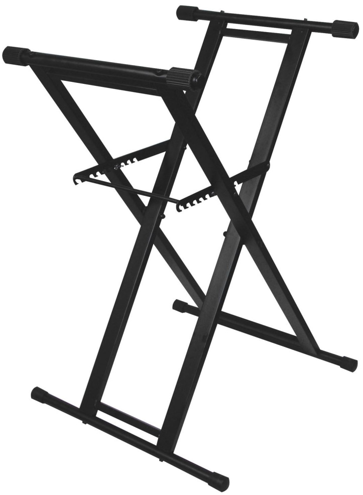 Odyssey LTBXS X-Stand: Double Braced Dj Coffin And Keyboard Stand
