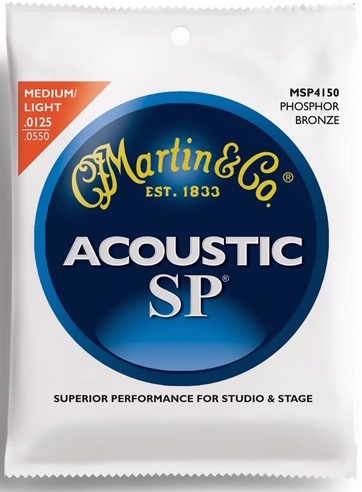 Martin MSP4150 SP 92/8 Phosphor Bronze Light/Medium Acoustic Guitar Strings