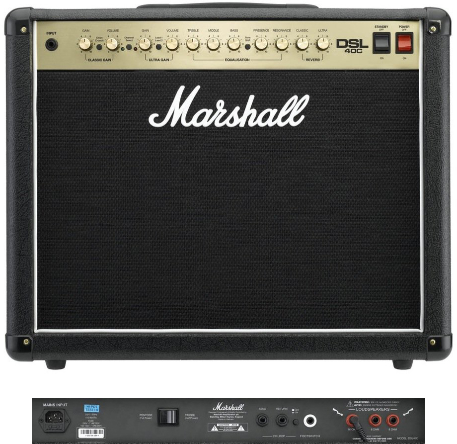 Marshall DSL40C Tube Combo Guitar Amp 40W 1x12