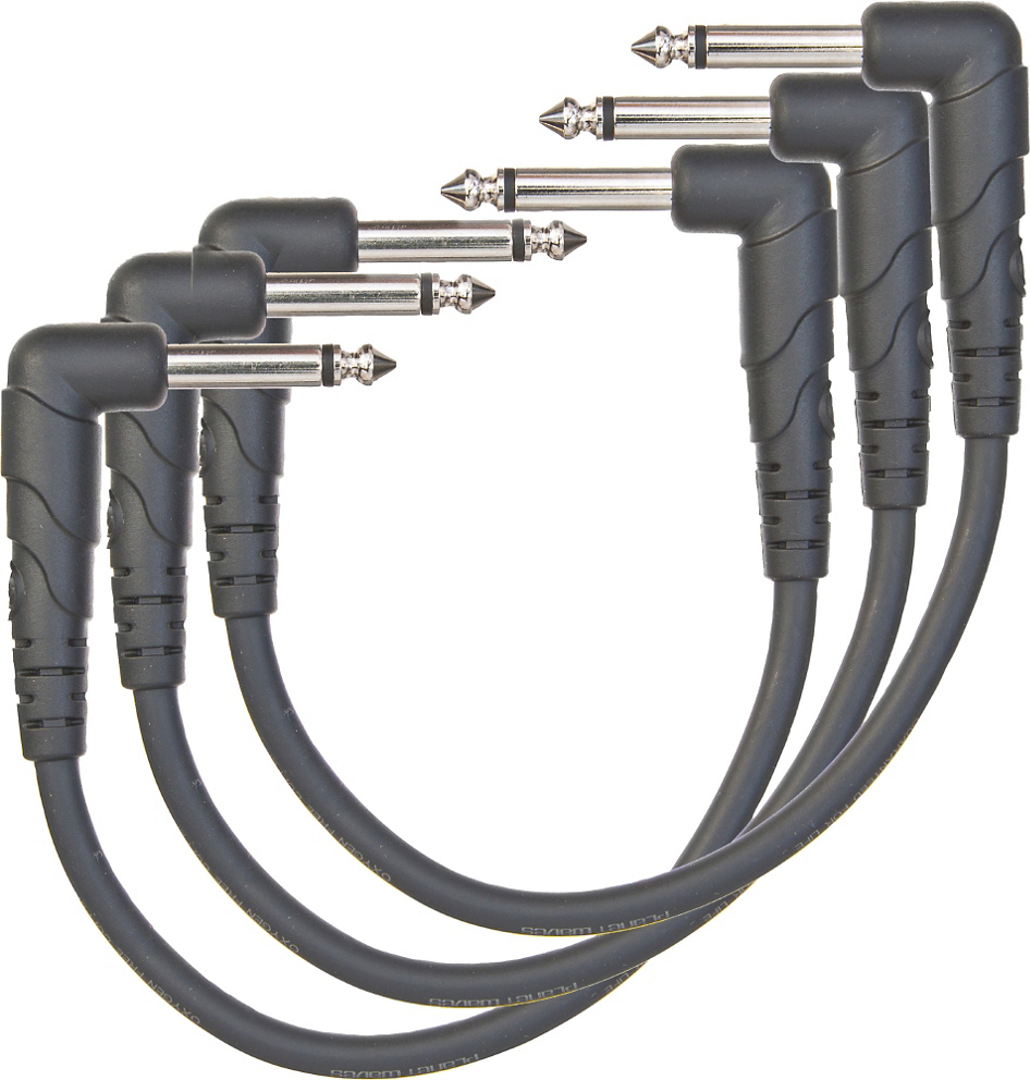 D'Addario Classic Series Guitar Patch Cable 6" 3-Pack