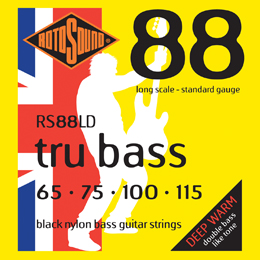 Rotosound RS88LD Trubass Black Nylon Flatwound Bass Guitar Strings