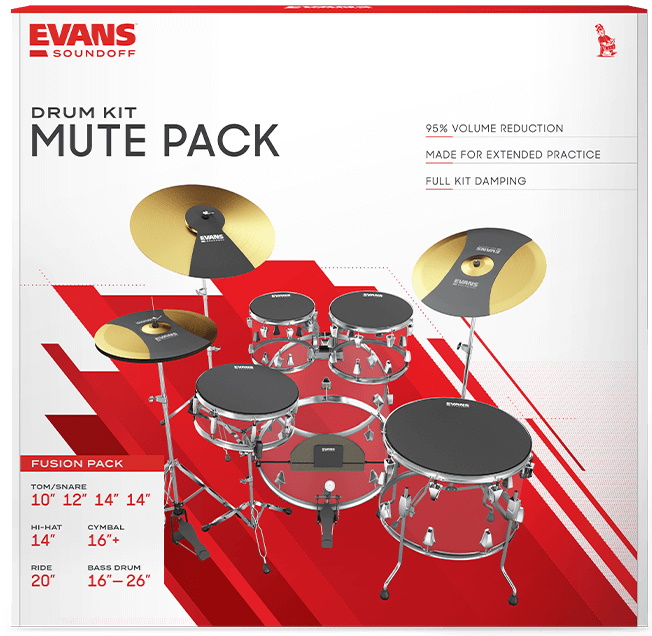 Evans SOSETFSN SoundOff Fusion Drum / Cymbal Mute Set