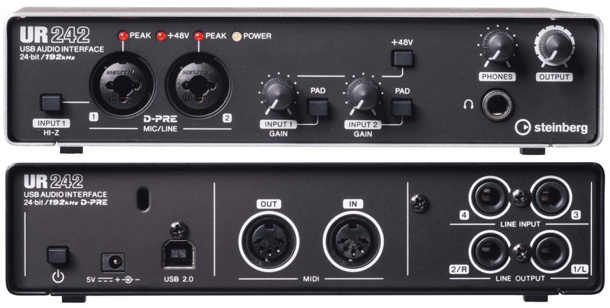 Steinberg UR242 4-Channel USB Audio Interface - 4 Analog Inputs 