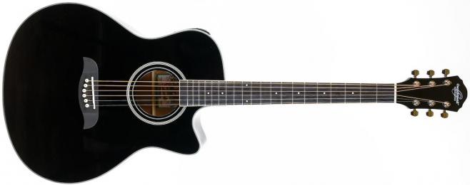 Oscar Schmidt OA10CE Mini Auditorium Acoustic-Electric Cutaway Guitar Bundle