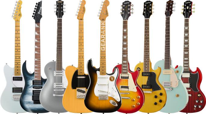 Different electric guitars.