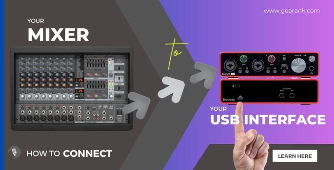 Mixer to USB Interface for Audio Recording or Live Streaming