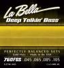 La Bella 760FGS Deep Talkin' Bass Gold Flats Electric Bass Guitar Strings