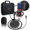 Pyle PDMIKT200 USB Cardioid Condenser Microphone w/ Desktop Stand and Pop Filter