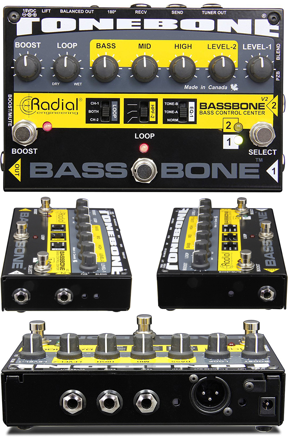 Radial Bassbone V2 Bass Preamp DI Pedal