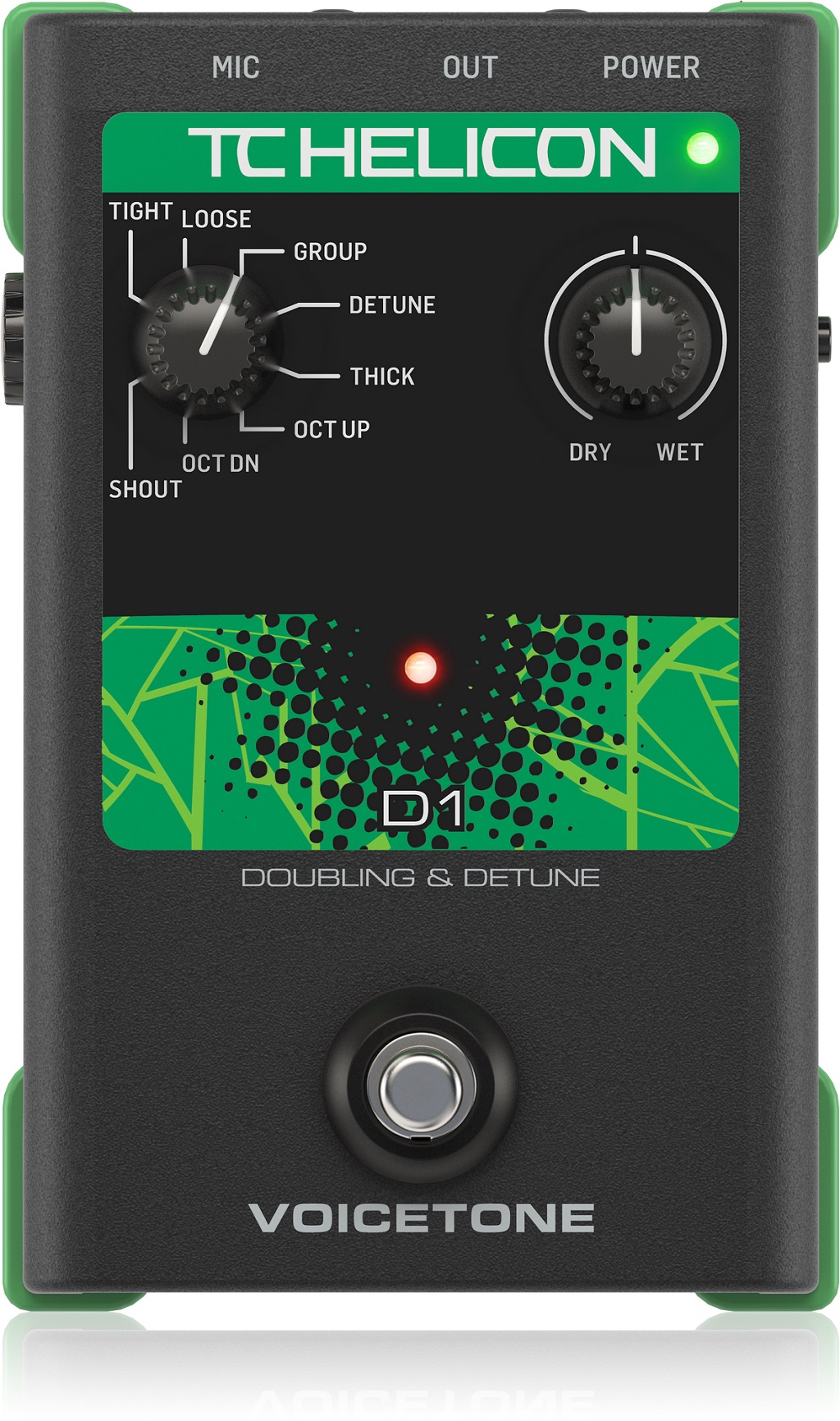 TC Helicon VoiceTone D1 Doubling Detune Vocal Effects Pedal