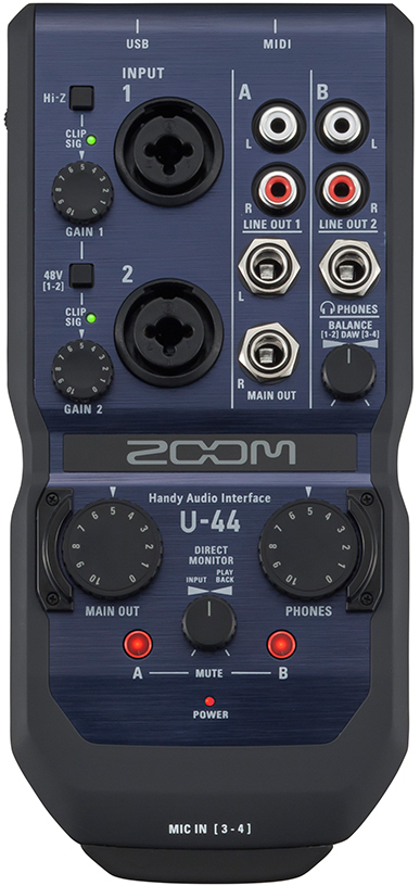 Zoom U-44 Audio Interface for Mac / PC / iPad / iOS
